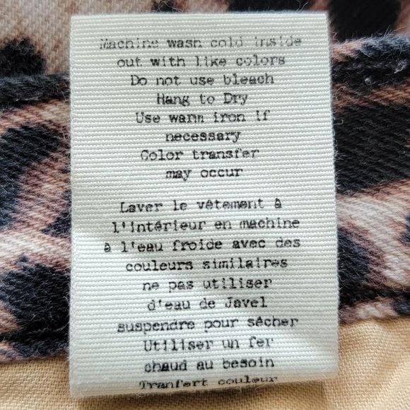 Rag & Bone Rolled Cuff Snow Leopard Print Jean Shorts - Picture 15 of 16